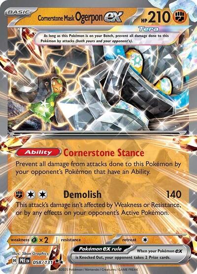 Cornerstone Mask Ogerpon ex - 058/131 (Double Rare) [PRE-058-DR]