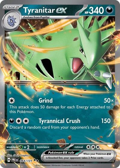 Tyranitar ex - 064/131 (Double Rare) [PRE-064-DR]