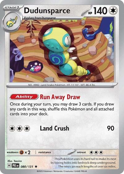 Dudunsparce - 080/131 (Rare) [PRE-080-R]