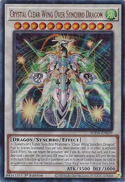 Crystal Clear Wing Over Synchro Dragon (Ultra Rare) [SUDA-EN039-UR]