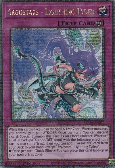 Argostars - Lightning Tydeu (Quarter Century Secret Rare) [SUDA-EN071-QCSR]