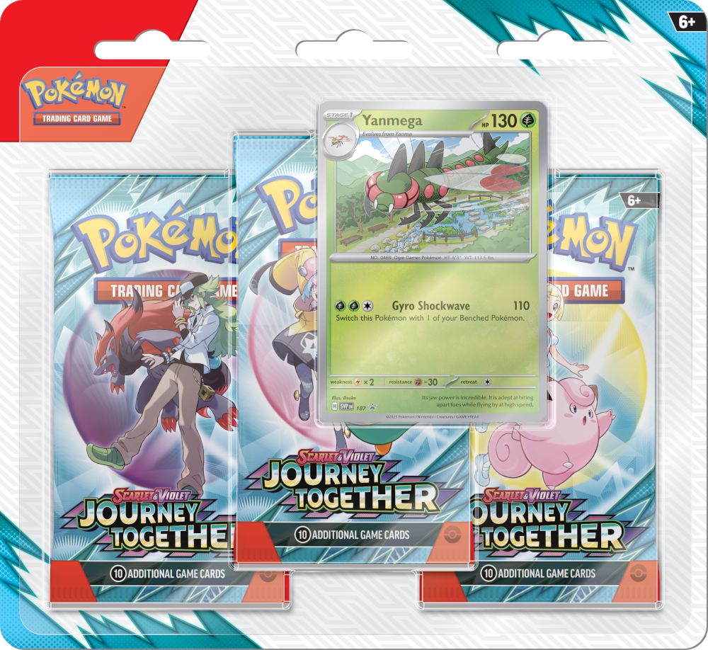 Pokémon TCG: Scarlet & Violet - Journey Together - Blister Pack - Three Boosters - Yanmega Promo Card