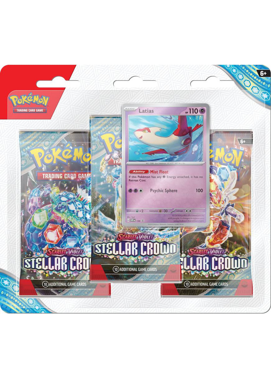 Pokémon TCG: Scarlet & Violet - Stellar Crown - Blister Pack - Three Boosters - Latias Promo Card