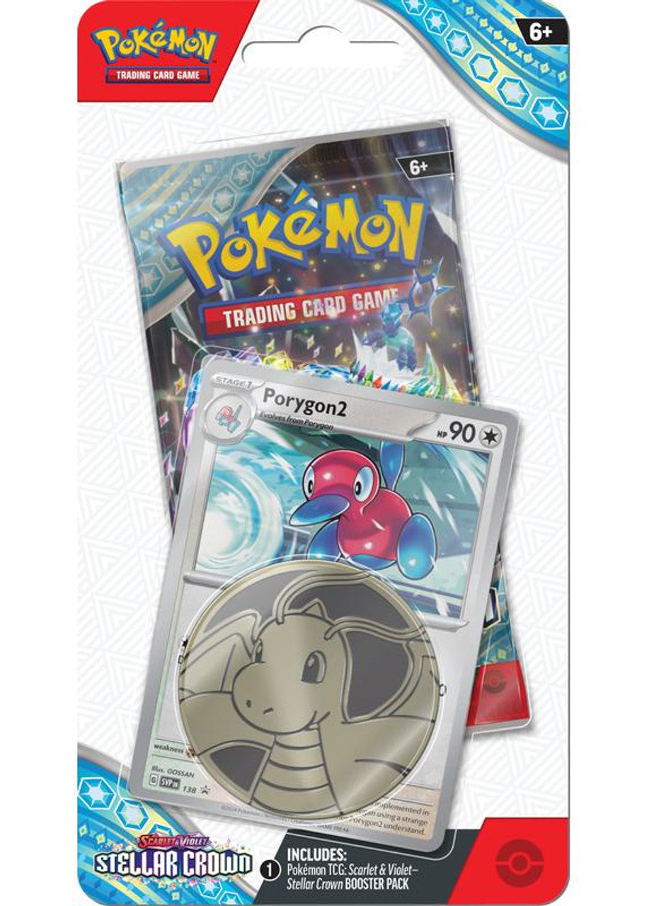 Pokémon TCG: Scarlet & Violet - Stellar Crown - Blister Pack - Single Booster - Porygon2 Promo Card