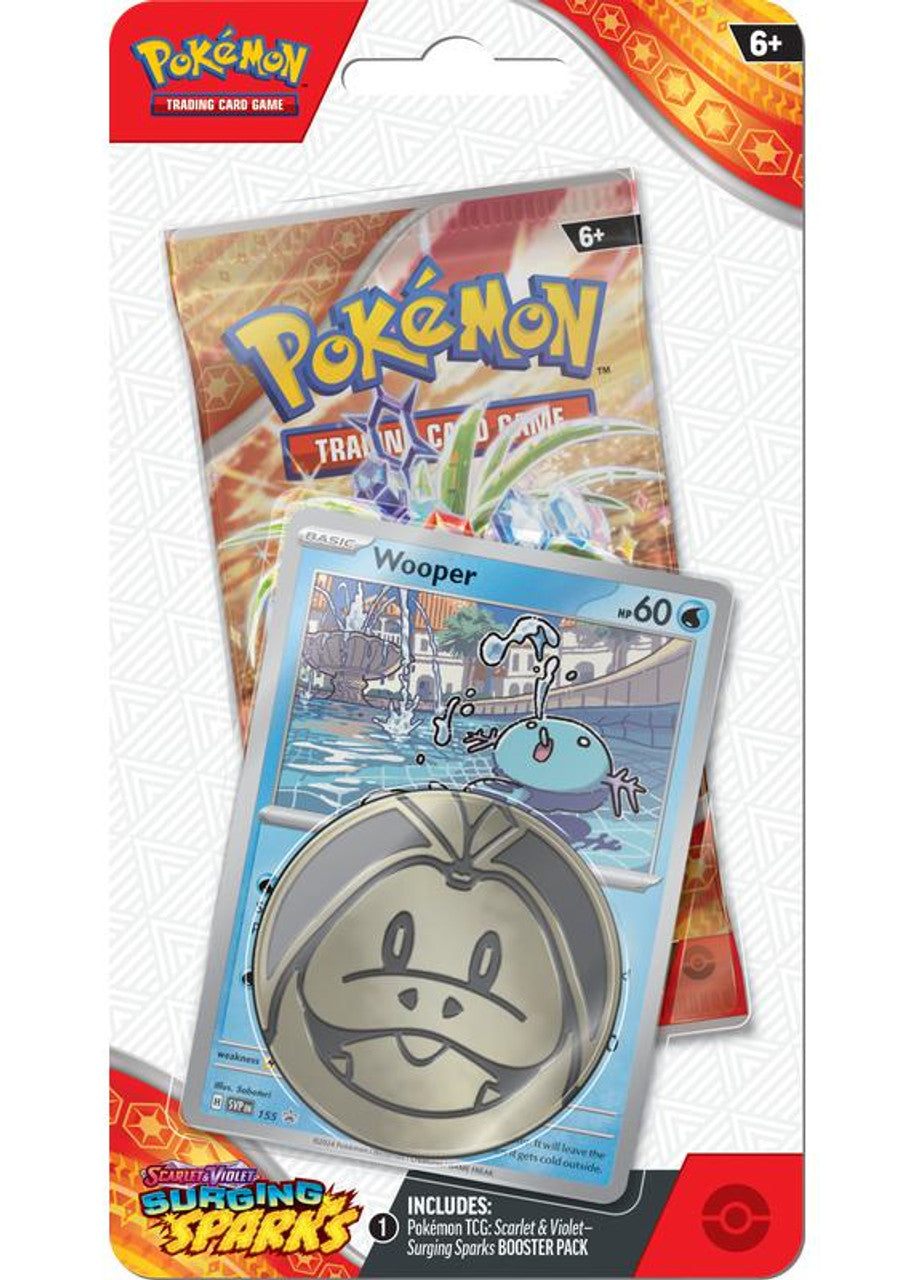 Pokémon TCG: Scarlet & Violet - Surging Sparks - Blister Pack - Single Booster - Wooper Promo Card