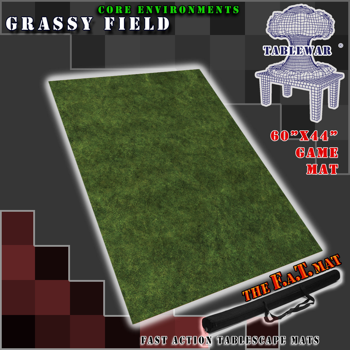 60" x 44" Grassy Field F.A.T. Gaming Mat