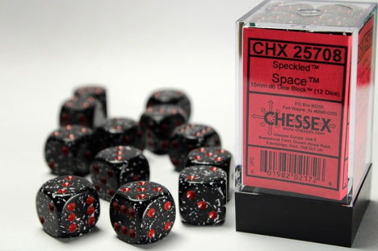 Speckled Space 16mm d6 Dice Block (12 dice)