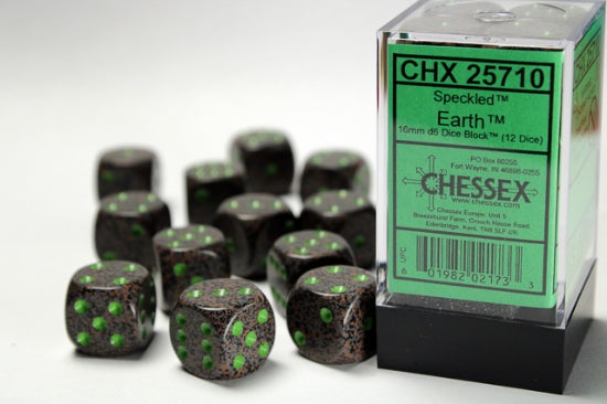 Speckled Earth 16mm d6 Dice Block (12 dice)