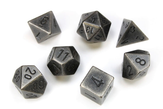 Metal Polyhedral Dark Metal 7-Dice Set