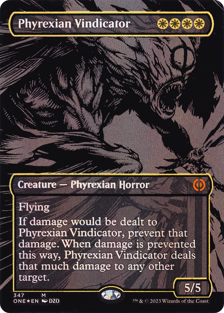 Phyrexian Vindicator - Borderless - Oil Slick [ONE-347]