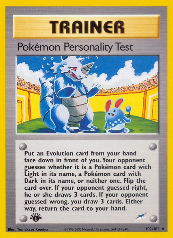 Pokémon Personality Test [NEO4-102]