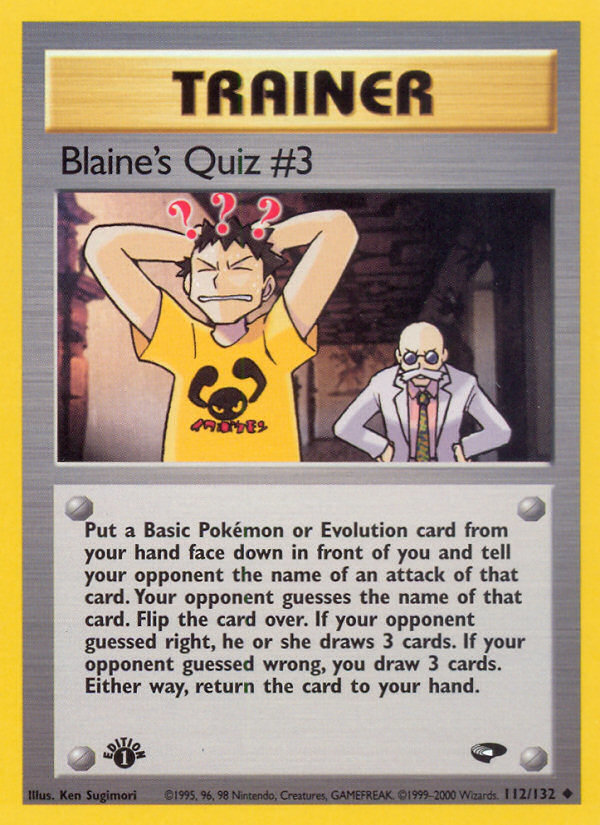 Blaine's Quiz #3 [GYM2-112]