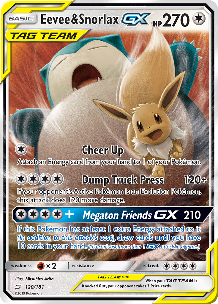 Eevee & Snorlax-GX [SM9-120]