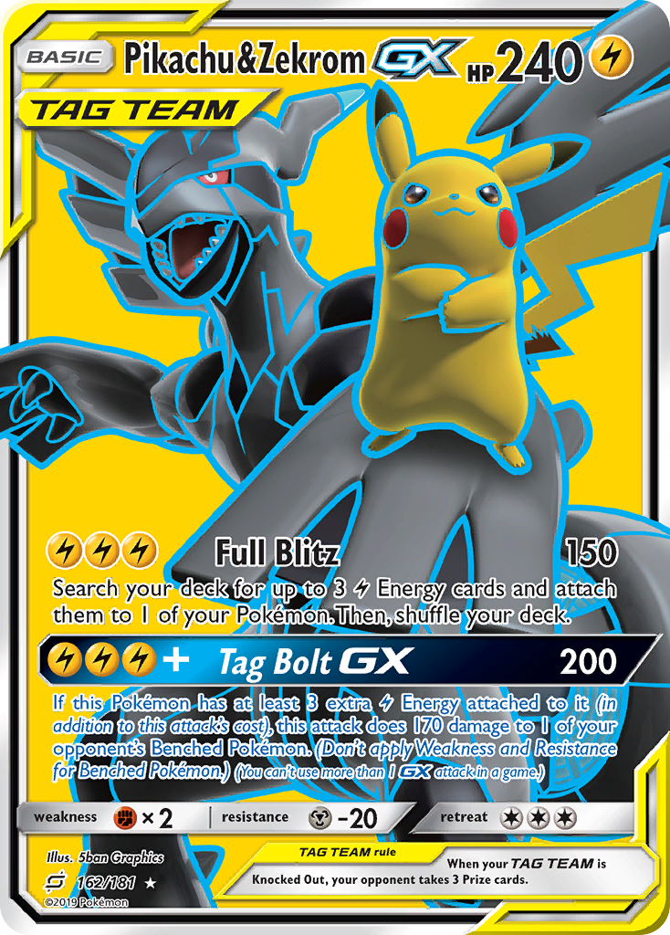 Pikachu & Zekrom-GX [SM9-162]