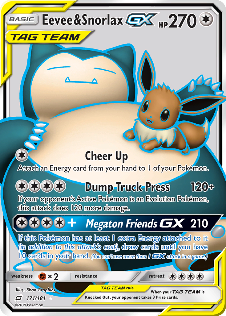 Eevee & Snorlax-GX [SM9-171]