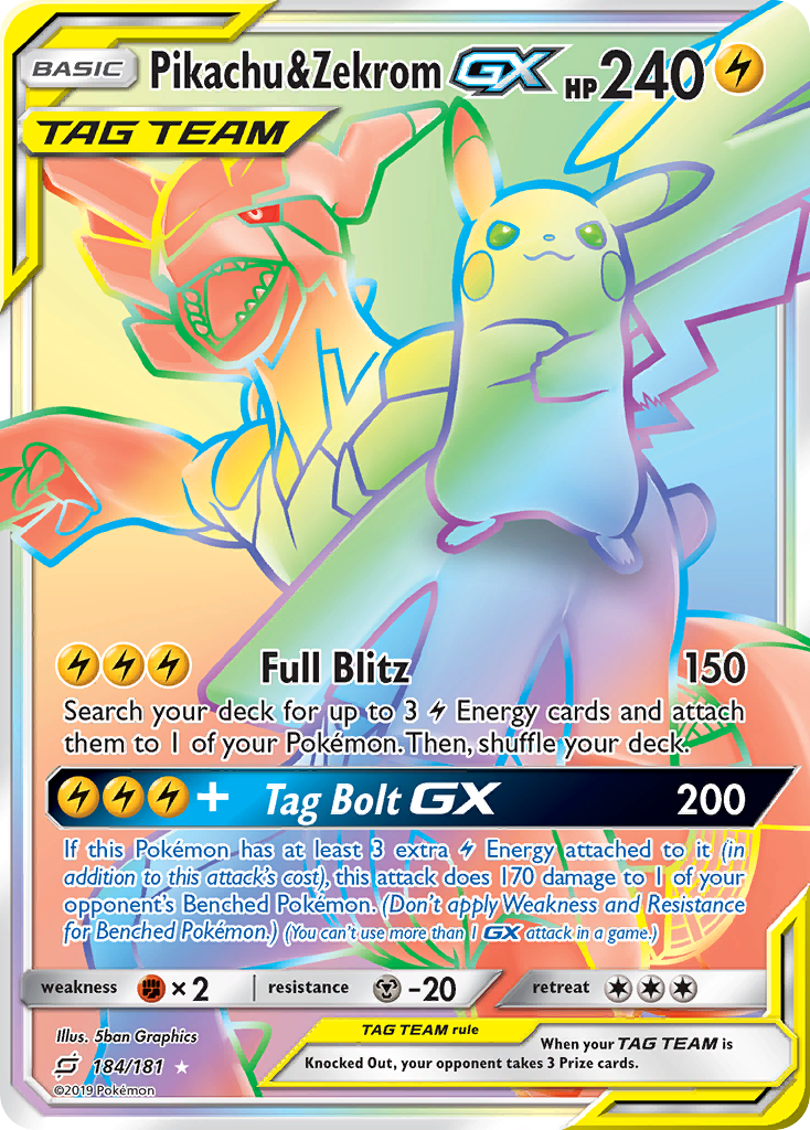 Pikachu & Zekrom-GX [SM9-184]