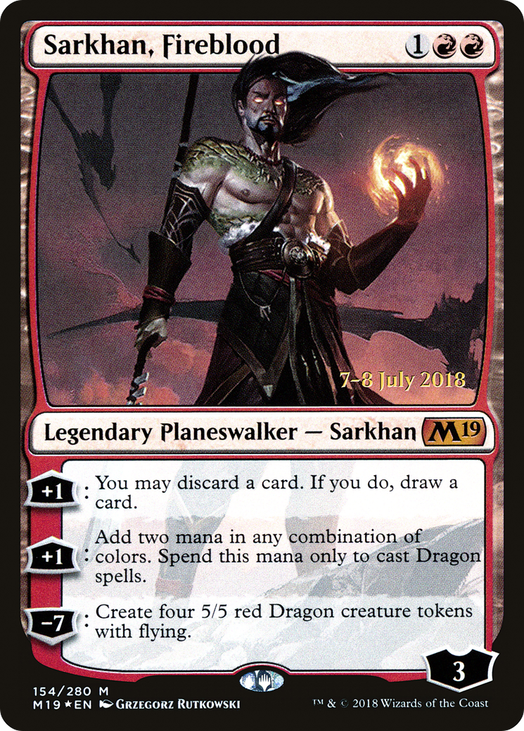 Sarkhan, Fireblood - Prerelease Promo [PM19-154s]