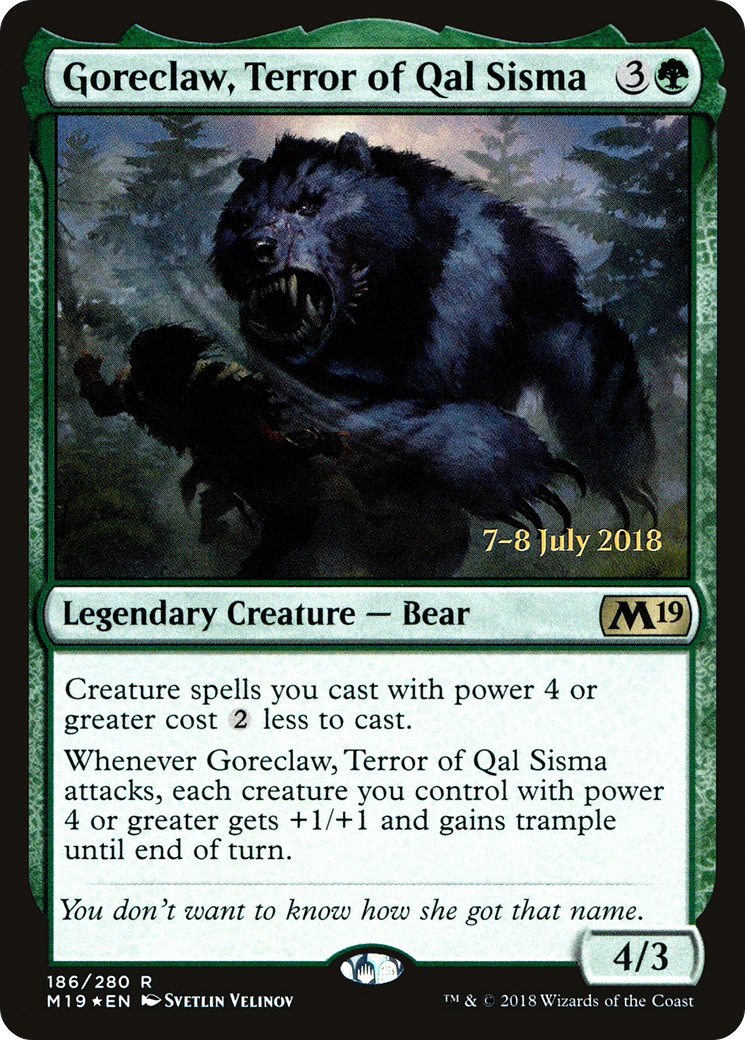 Goreclaw, Terror of Qal Sisma - Prerelease Promo [PM19-186s]