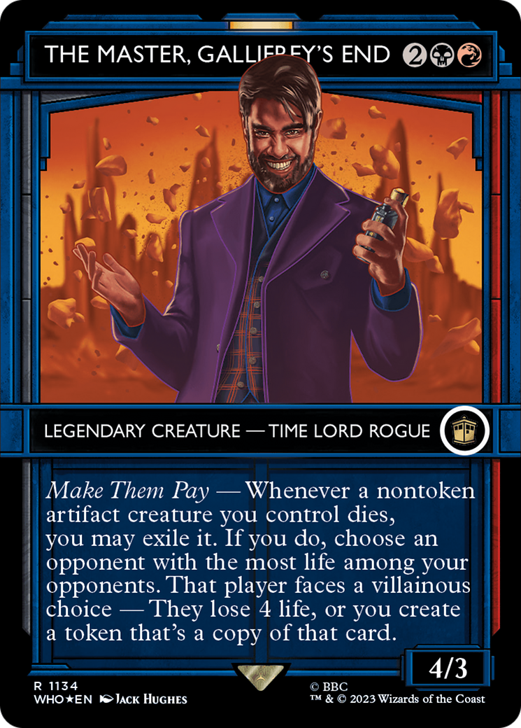 The Master, Gallifrey's End - Borderless - Showcase - Surge Foil [WHO-1134]