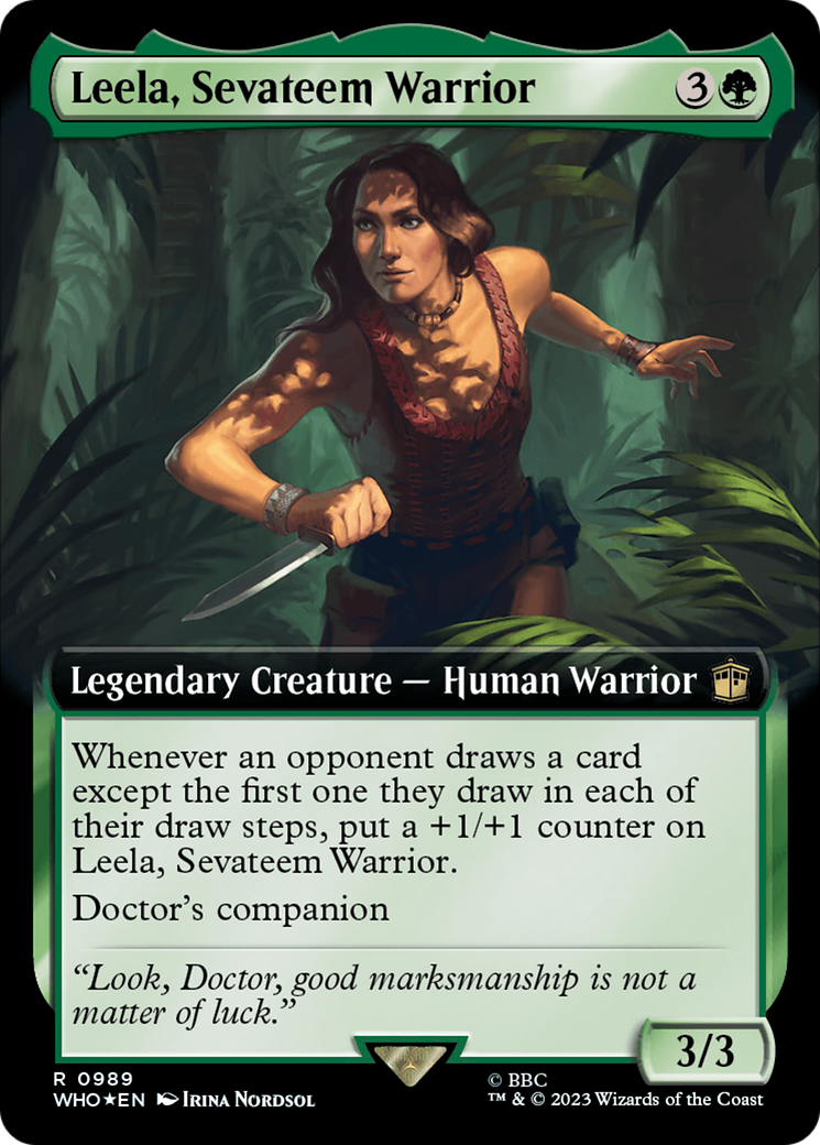 Leela, Sevateem Warrior - Extended Art - Surge Foil [WHO-989]