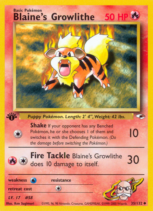 Blaine's Growlithe [GYM1-35]