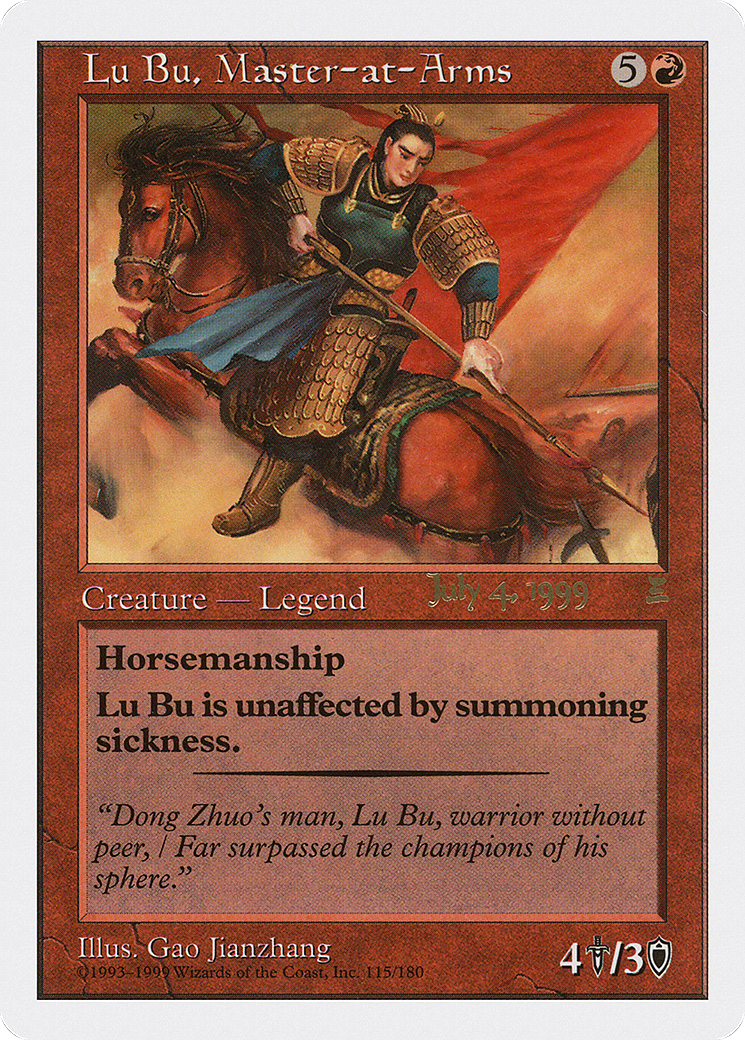 Lu Bu, Master-at-Arms - Prerelease Promo [PPTK-115b]