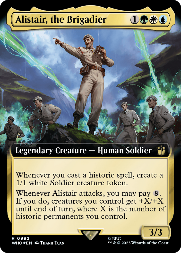 Alistair, the Brigadier - Extended Art - Surge Foil [WHO-992]