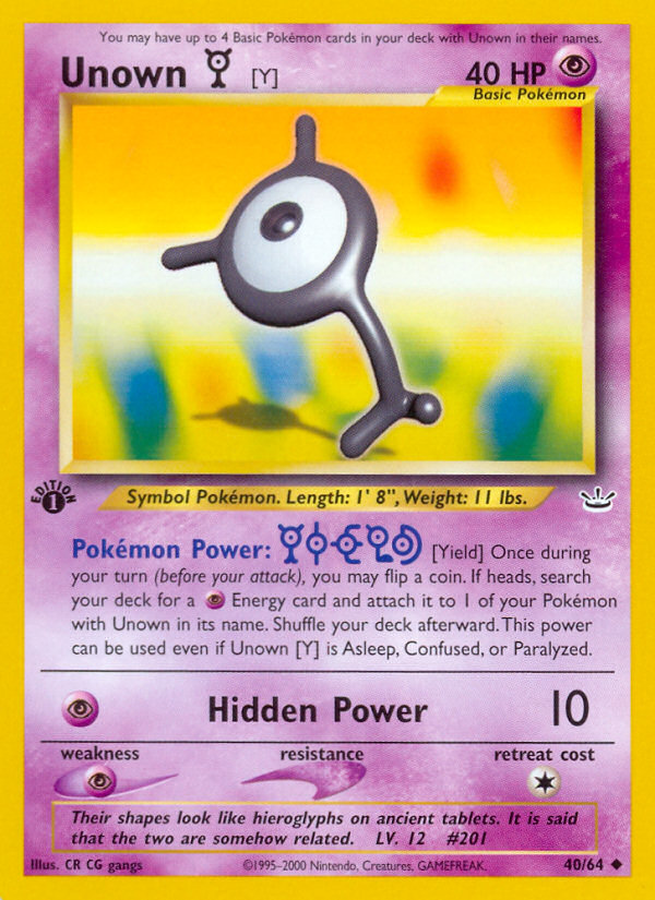 Unown [Y] [NEO3-40]