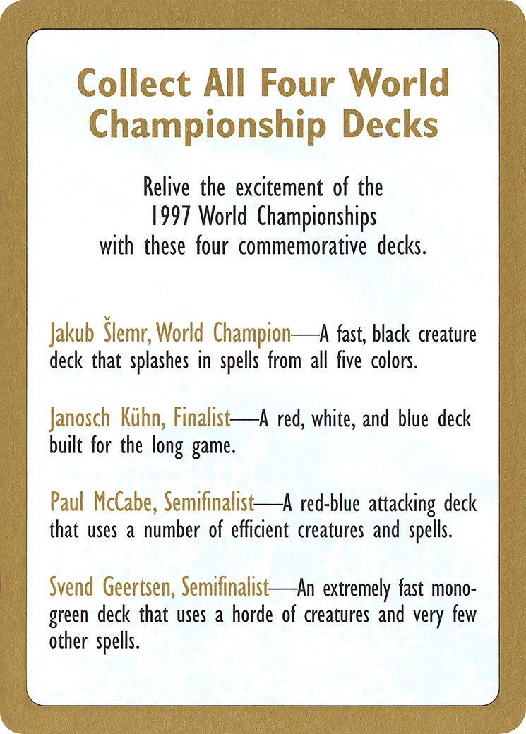 1997 World Championships Ad [WC97-0]