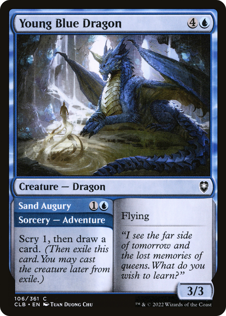 Young Blue Dragon // Sand Augury [CLB-106]