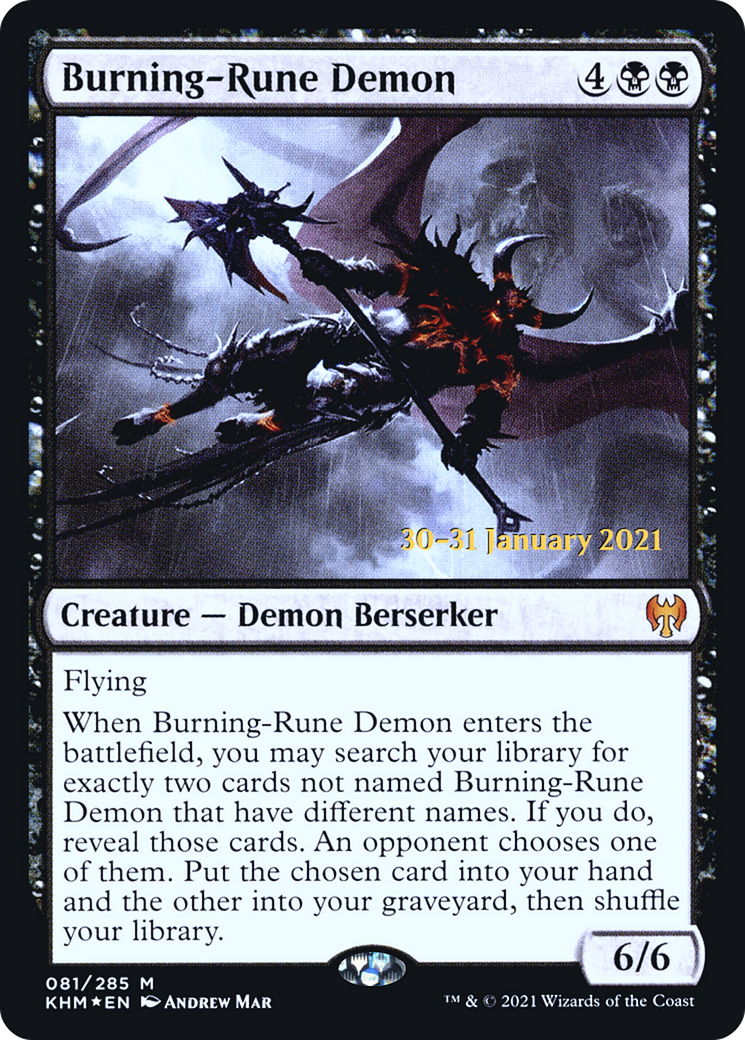 Burning-Rune Demon - Prerelease Promo [PKHM-81s]