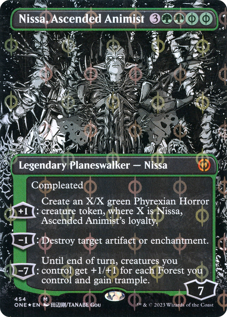 Nissa, Ascended Animist - Borderless - Showcase - Compleat Foil [ONE-454]