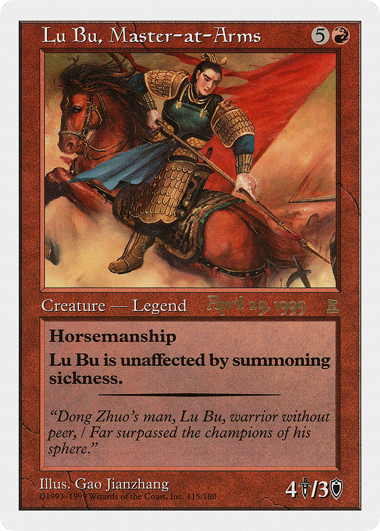 Lu Bu, Master-at-Arms - Prerelease Promo [PPTK-115a]