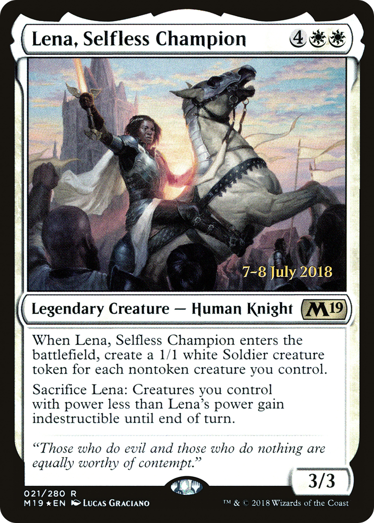 Lena, Selfless Champion - Prerelease Promo [PM19-21s]