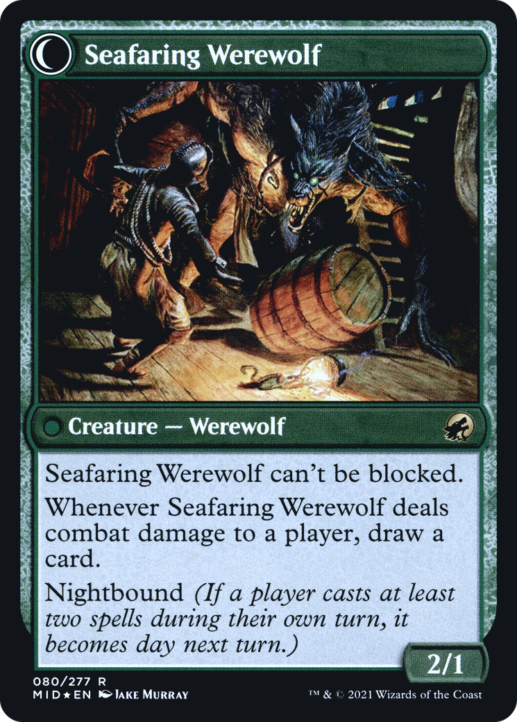 Suspicious Stowaway // Seafaring Werewolf - Prerelease Promo [PMID-80s]