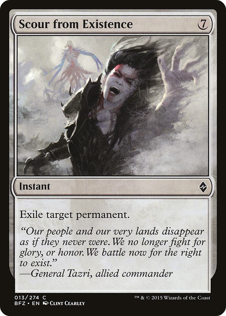 Scour from Existence [BFZ-13]