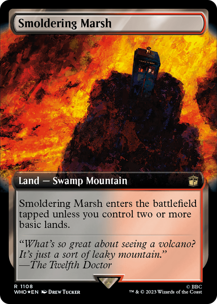 Smoldering Marsh - Extended Art - Surge Foil [WHO-1108]