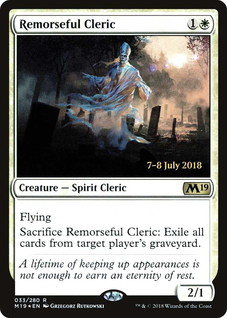 Remorseful Cleric - Prerelease Promo [PM19-33s]