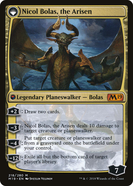 Nicol Bolas, the Ravager // Nicol Bolas, the Arisen [M19-218]