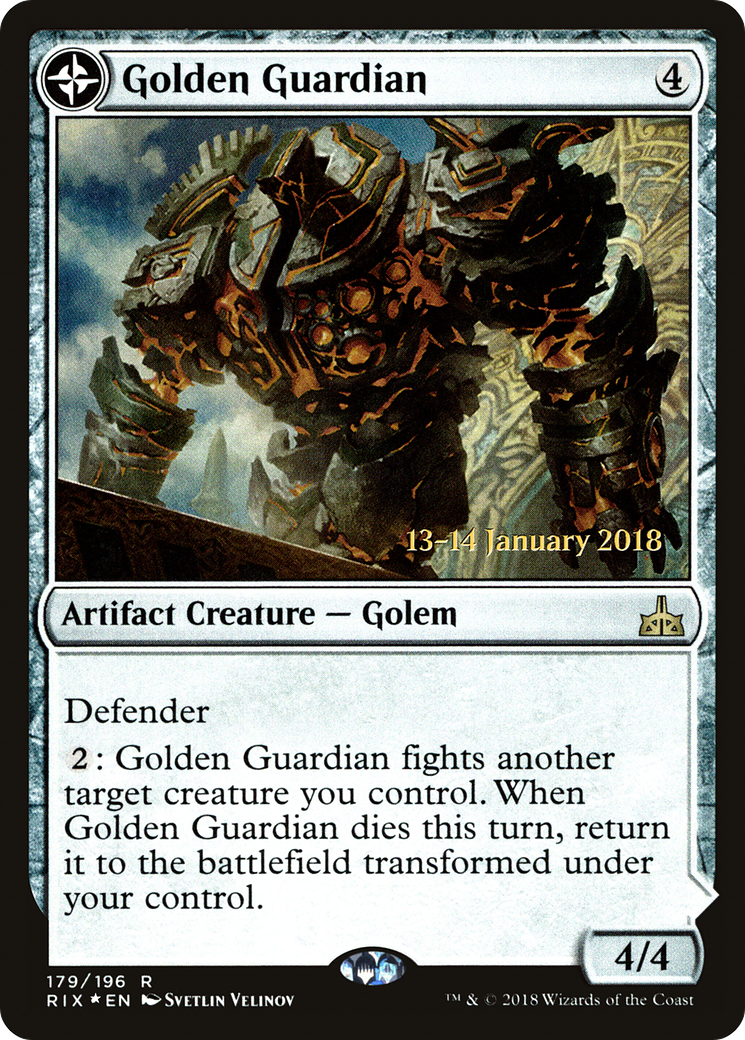 Golden Guardian // Gold-Forge Garrison - Prerelease Promo [PRIX-179s]