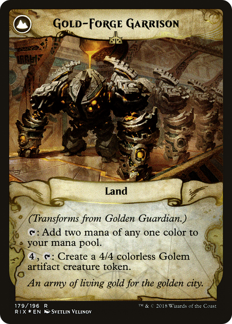 Golden Guardian // Gold-Forge Garrison - Prerelease Promo [PRIX-179s]