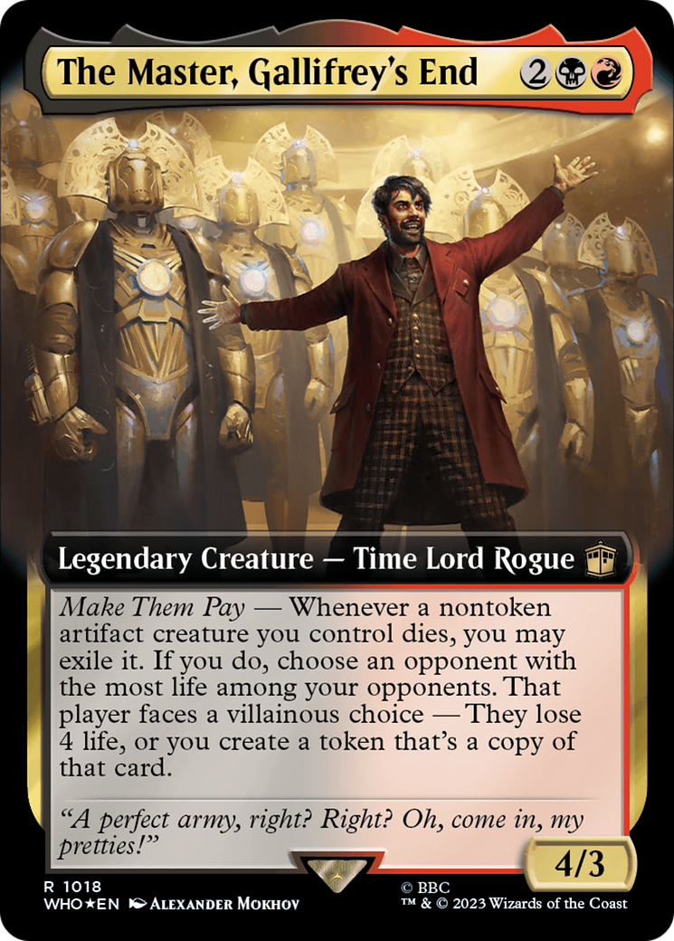 The Master, Gallifrey's End - Extended Art - Surge Foil [WHO-1018]