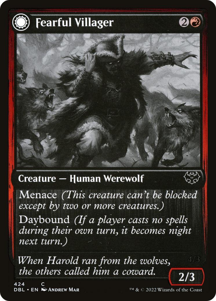 Fearful Villager // Fearsome Werewolf [DBL-424]