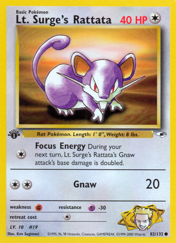 Lt. Surge's Rattata [GYM1-82]