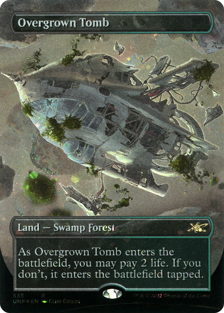 Overgrown Tomb - Borderless - Galaxy Foil - Full Art [UNF-535]