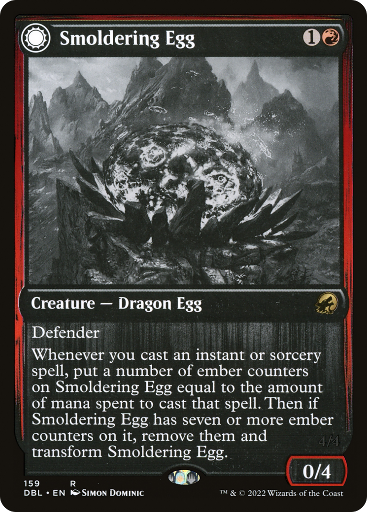 Smoldering Egg // Ashmouth Dragon [DBL-159]