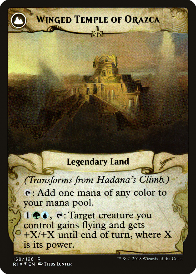 Hadana's Climb // Winged Temple of Orazca - Prerelease Promo [PRIX-158s]