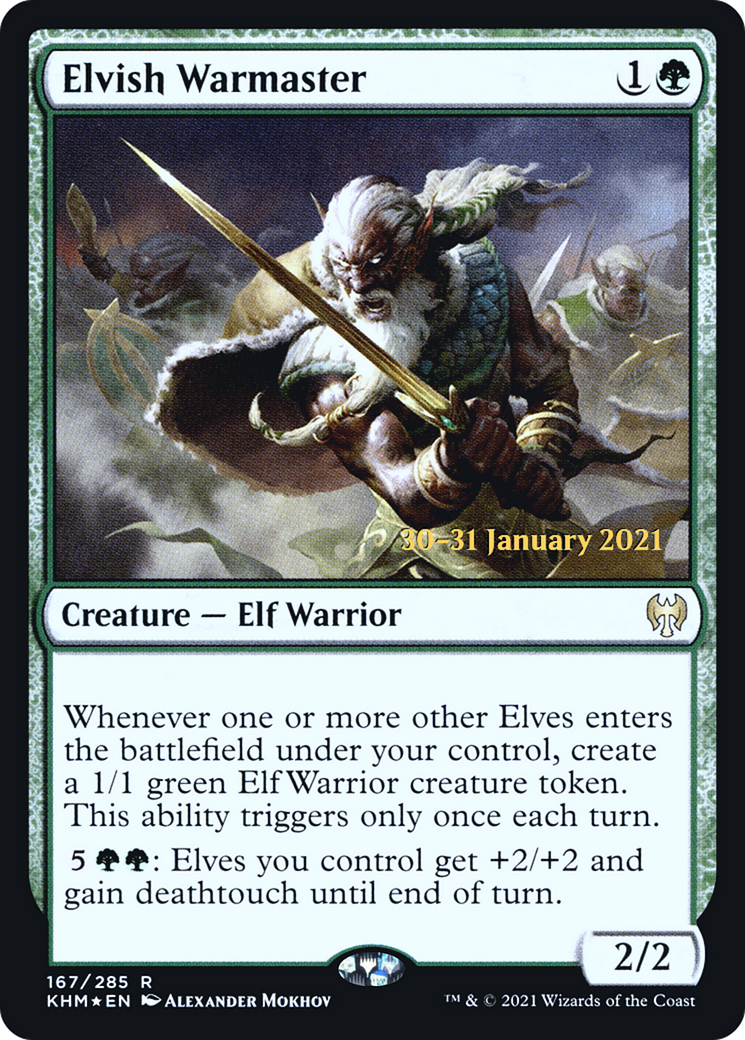 Elvish Warmaster - Prerelease Promo [PKHM-167s]