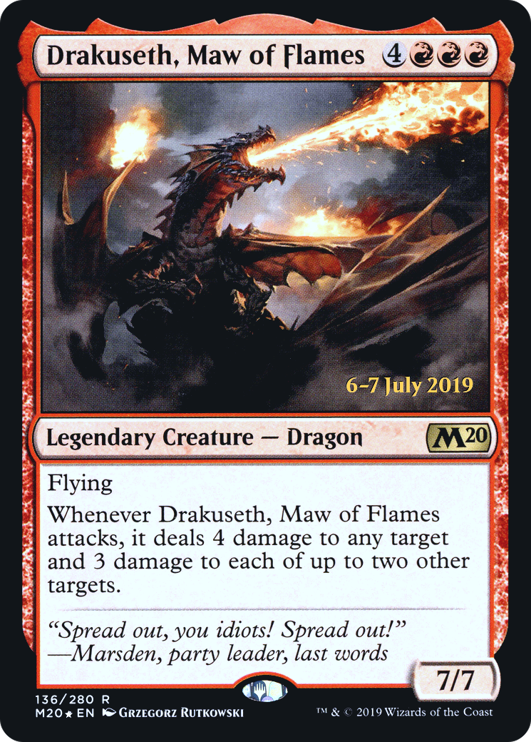 Drakuseth, Maw of Flames - Prerelease Promo [PM20-136s]