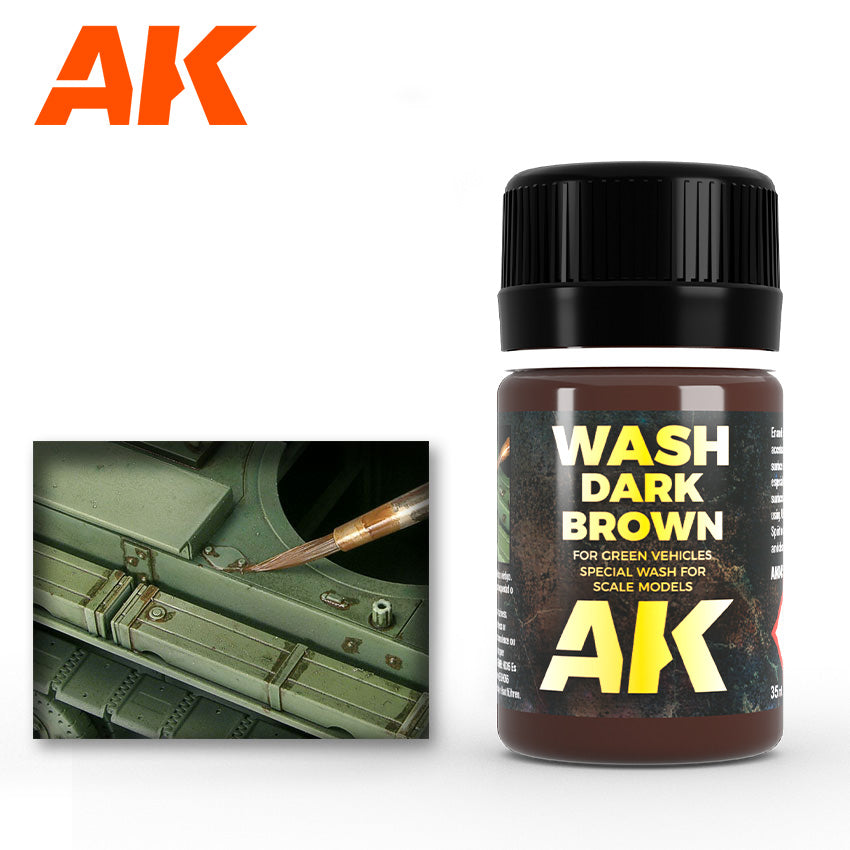 Dark Brown Wash For Green Vehicles